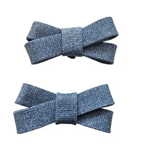 Vivaia Denim Blue Addie Removable Bow Clip NWT